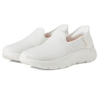 Skechers Damen Go Walk Flex Hausschuh, Cremefarbener Textilbesatz, 43 EU