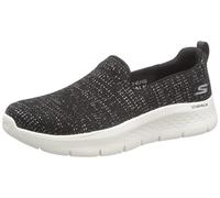 Skechers Damen Go Walk Flex Hausschuh, Schwarzer, weißer Rand, 40 EU
