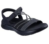 Skechers Damen Go Walk Flex Sandal Emma Flat, Schwarz, 41 EU