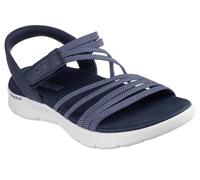Skechers Sandale GO WALK FLEX SANDAL Emma Damen Plateausandale Goga Mat-Fußbett Gr. 38 Blau