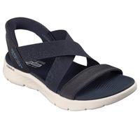Sandale SKECHERS "GO WALK FLEX SANDAL-GLIMMER UP", Herren, Gr. 40, navy, Textil, Glitzer, Schuhe Sandale, Sommerschuh, Schlupfschuh mit Goga Mat Foatbed (23557533-40) navy