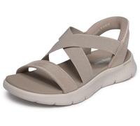 Skechers Go Walk Flex Glimmer Up Slip-Ins Damen Sandalen grau rosa - 41