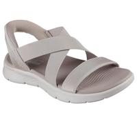 Skechers Damen Go Walk Flex Sandale - Glimmer Up, freihändig anziehbare Slip-ins, Taupe, 42 EU