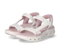 Sandale SKECHERS "GO WALK GLIDE-STEP 2.0 SANDAL-JADA", Damen, Gr. 39, weiß, rosa, Textil, kontrastfarbene Details, Schuhe Sandale, Sommerschuh, Klettschuh, Sandalette mit sportiver Sohle (37124548-39)