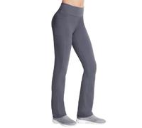Skechers Damen Go Walk Hose mit Hoher Taille Joy - 4-Wege-Stretch, Feuchtigkeitsableitender, Mehrlagiger Bund Leggings, Anthrazit, X-Large Zierlich