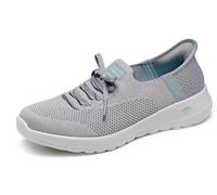 Skechers Damen Go Walk Joy Abby Slipper, Grauer Textilbesatz, 41 EU