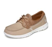 Skechers Damen Go Walk Lite Coral Bootschuhe, Natural Textile White Trim, 36.5 EU