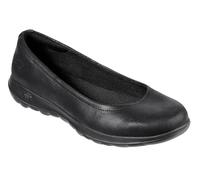 Skechers Damen Go Walk Lite-Gem Geschlossene Ballerinas, Schwarz (Black Textile/Trim Bbk), 41 EU