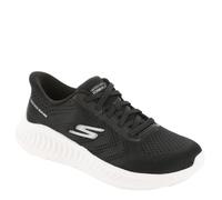 Skechers Damen Go Walk Now Khloe Sneaker, Black Textile/White Trim, 38 EU