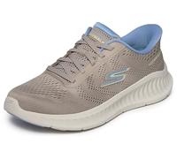 Slip-On Sneaker SKECHERS "GO WALK NOW-KHLOE", Damen, Gr. 36, grau (taupe), Textil, sportlich, Schuhe, Freizeitschuh mit Fersenkissen und Slip-ins Technologie (41890741-36) taupe