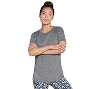 Skechers Damen Godri Essential Kurzarm Tunika T-Shirt, Groß, Mutiges Schwarz