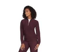 Skechers Damen Goluxe Rib 1/4 Zip Pullover, Fig, XS