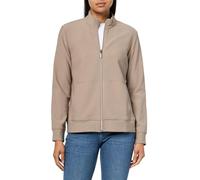 Skechers Damen Goluxe Rib Full Zip Jacket Sweatshirt, Taupe, M