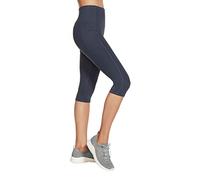 Skechers Damen Gowalk HIGH Waisted Capri Jogginghose Damen, Navy, X Large