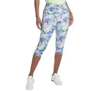 Skechers Damen Gowalk High Waisted Capri Leggings, Blaue Meereslandschaft mit Blumenmuster, Groß