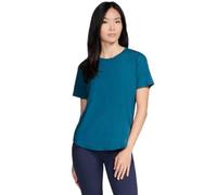 Skechers Damen Gowalk Luxe Rib Tee T-Shirt, blau, S