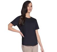 Skechers Damen Gowalk Luxe Rib Tee T-Shirt, Schwarz, L