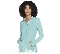 Skechers Damen Gowalk Reißverschluss Vorne Scheinhalsausschnitt Jacke Sweatshirt, X-Kleine, Türkis