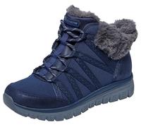 Skechers Damen Graceful Cozy Strolls Stiefelette, Navy Nylon/Webbing/Faux Fur, 36 EU