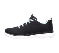 Skechers Damen Graceful Get Connected Sneakers, Black Mesh Turquoise Trim, 42 EU