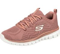 Skechers Damen Graceful Get Connected Sneakers, Mauve Mesh Trim, 36 EU