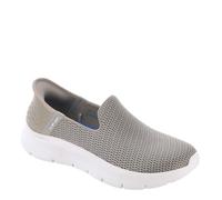 Skechers Damen Handfrei Slip-ins Go Walk Flex-Relish Sneaker, Taupe/Blau, 38.5 EU Weit