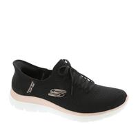 Skechers Damen Hands Free Slip-ins Summits-Night Chic Sneaker, Bkrg = Schwarz/Roségold, 39 EU