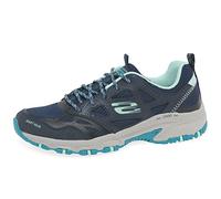 Skechers Damen Hillcrest Pure Escapade Walking-Schuh, Navy Leather Mesh Turquoise Trim, 38 EU