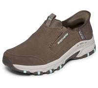Skechers Damen Hillcrest-Sunapee Hands Free Slip-ins Sneaker, Dunkel/Taupe, 36 EU Weit