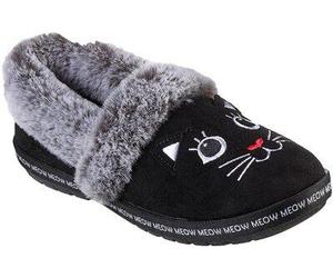 SKECHERS Damen Hüttenschuhe TOO COZY - MEOW PAJAMAS BLACK - Gr. - 40