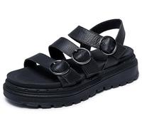 Skechers Damen Jammers-lite-Poppin' 2.0 Sandale, Schwarz/Schwarz, 35 EU