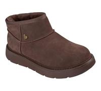 Winterboots SKECHERS "KEEPSAKES COZY-COZY MINI", Damen, Gr. 36, dunkelbraun, Veloursleder, Schuhe, Snowboots, Schlupfstiefel mit Plateausohle (17725360-36) dunkelbraun