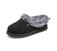 Skechers Damen Hausschuhe Keepsakes Ice Angel – gefüttert – Schwarz/Grau Größe 37