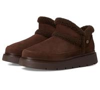 Stiefelette SKECHERS "Skechers Stiefelette Leder", Damen, Gr. 39, braun (chocolate), Leder, Schuhe Stiefelette (79296447-39) chocolate