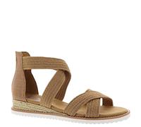 Skechers Damen Kiss-Desert Nights Sandale, Hellbraun, 38 EU