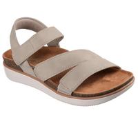 Skechers Damen Lifted Comfort Flat Sandal, Taupe, 42 EU