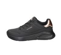 Skechers Damen Low-Top Sneaker UNO LITE Shimmer Along, Frauen Sneakers,straßenschuhe,Strassenschuhe,Sportschuhe,Schwarz,40 EU
