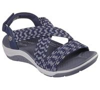 Skechers Damen Sandale Martha Stewart Reggae Cup Coastal Trail – flach – Marineblau/Grau – EU 40