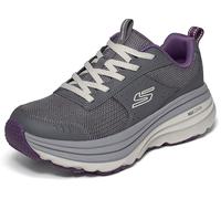 Skechers Damen Max Cushioning Zirrus Turnschuhe, Gray Synthetic Textile Purple Trim, 37 EU