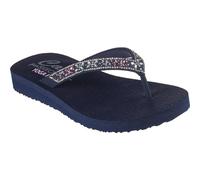 Skechers Damen Meditation Butterfly Garden, Navy Mitobuck Multi Gem Rhiestone Trim, 37 EU