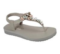 Skechers Damen Meditation - Glas Gänseblümchen Flipflop, Taupe Multi, 40 EU
