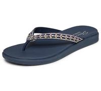 Skechers Damen Meditation Luxe - Floral Embellished Turnschuhe, Navy, 35 EU