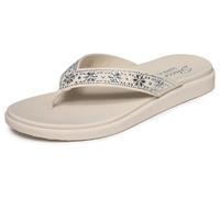 Zehentrenner SKECHERS "MEDITATION LUXE", Herren, Gr. 40, sanftes weiß, Textil, Glitzer, Schuhe Zehentrenner, Sommerschuh, Strandschuh, Urlaubsschuh mit Glitzersteine (48183123-40) sanftes weiß