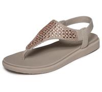 Skechers Damen Meditation Luxe-Hooded Geo Embellished Flat Sandal, Taupe, 40 EU
