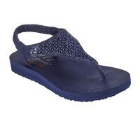 Skechers Damen Meditation-Rock Crown Flache Sandale, Medium, Marineblauer Mitobuck-Strassbesatz, 38 EU
