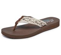 Skechers Damen Meditations-Meeresbrise Flipflop, braun, 40 EU