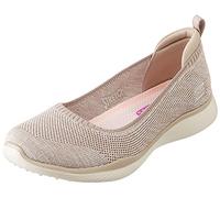 Skechers Damen Microburst 2.0 BE Iconic Sneaker, Taupe Stretch Fit Knit Skimmer, 39 EU