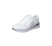Skechers Damen Og 85 Goldn Gurl Sportliche Schnürsenkel, White Leather/Mesh/Nylon/Silver Trim, 38 EU