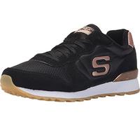 Skechers Damen Og 85 Goldn Gurl Trainers, Black Suede/ Nylon/ Mesh/ Rose Gold Trim, 41 EU