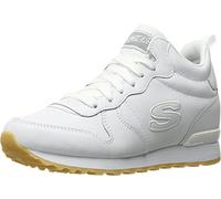 Skechers Damen Og 85 Goldn Gurl Sneaker Low, White Leather/Mesh/Nylon/Silver Trim, 37 EU